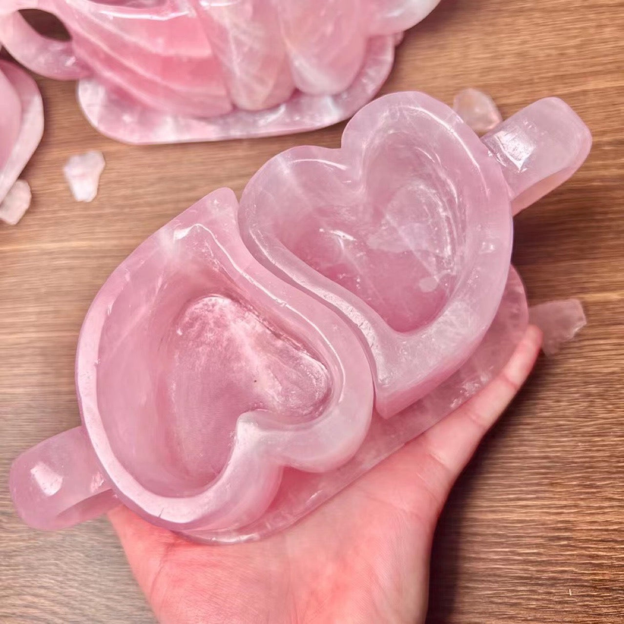 Heart to Heart - Rose Quartz couple's cup(Customization)