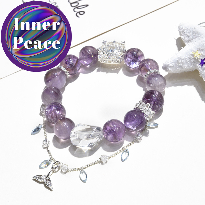 Peace & Love - Mermaid tail Amethyst Bracelet