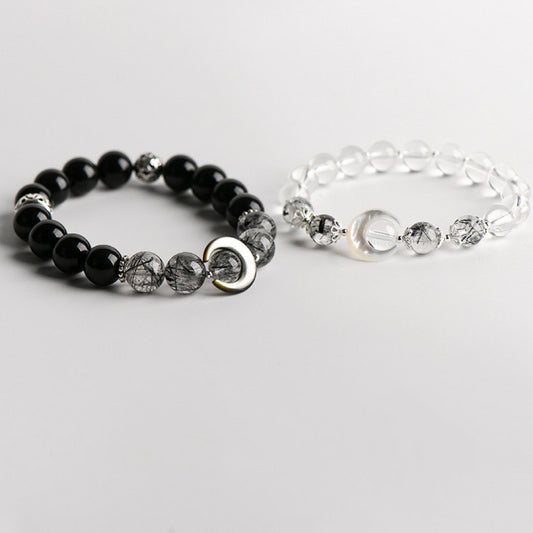 Black & White Moon - Bracelets for Lovers