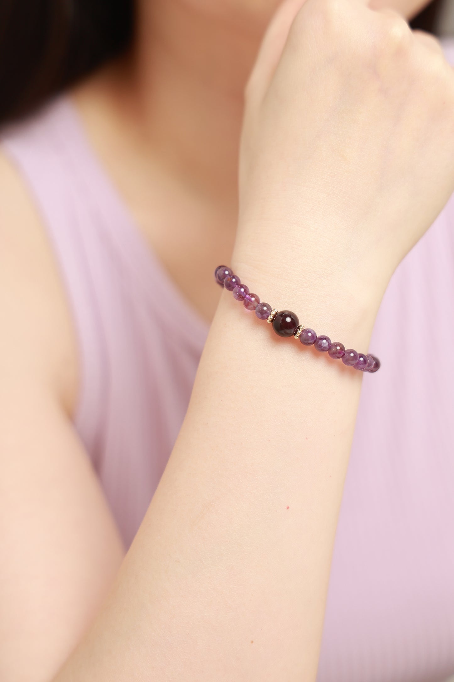 I am at Peace - Amethyst bracelet