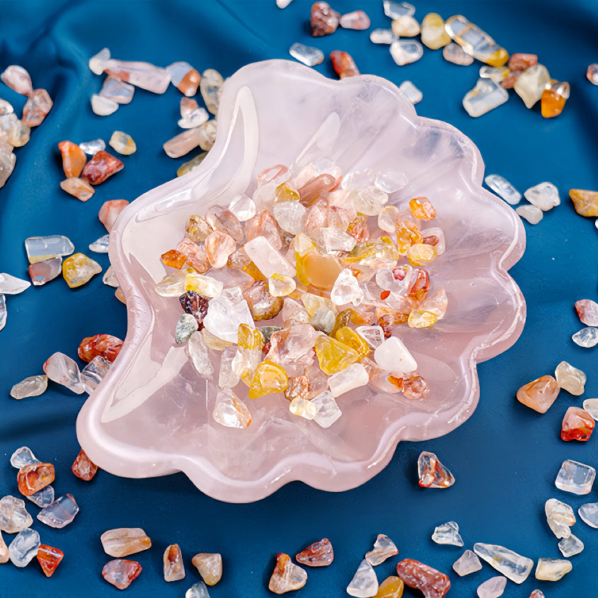 Cleansing Bad Emotion - Rose Quartz Shell Bowl