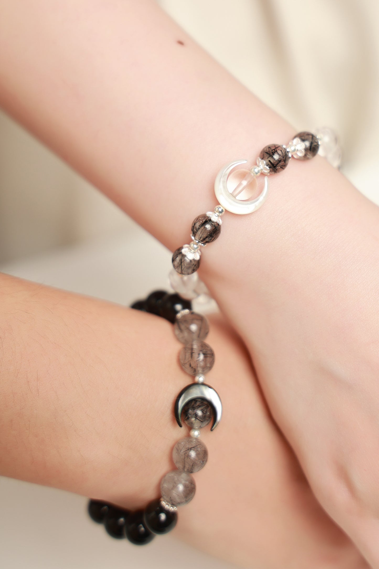 Black & White Moon - Bracelets for Lovers