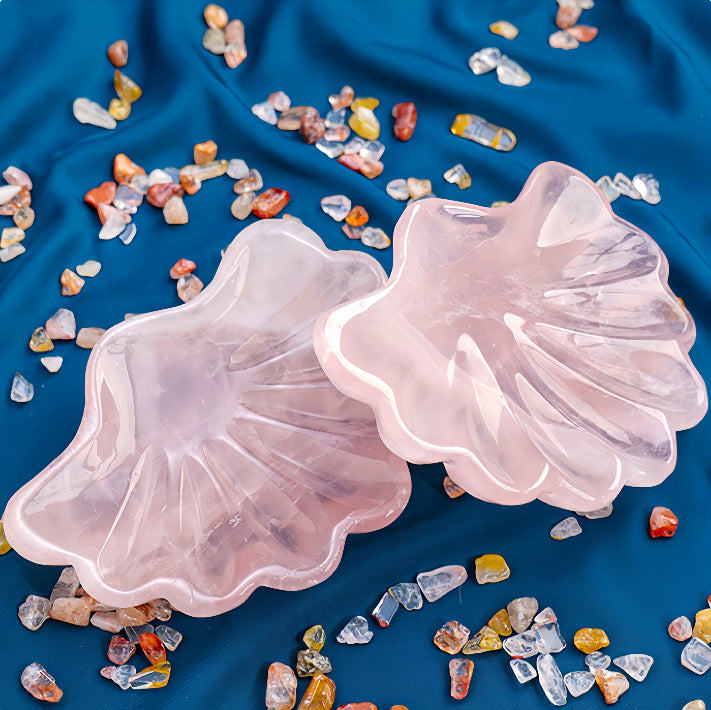 Cleansing Bad Emotion - Rose Quartz Shell Bowl