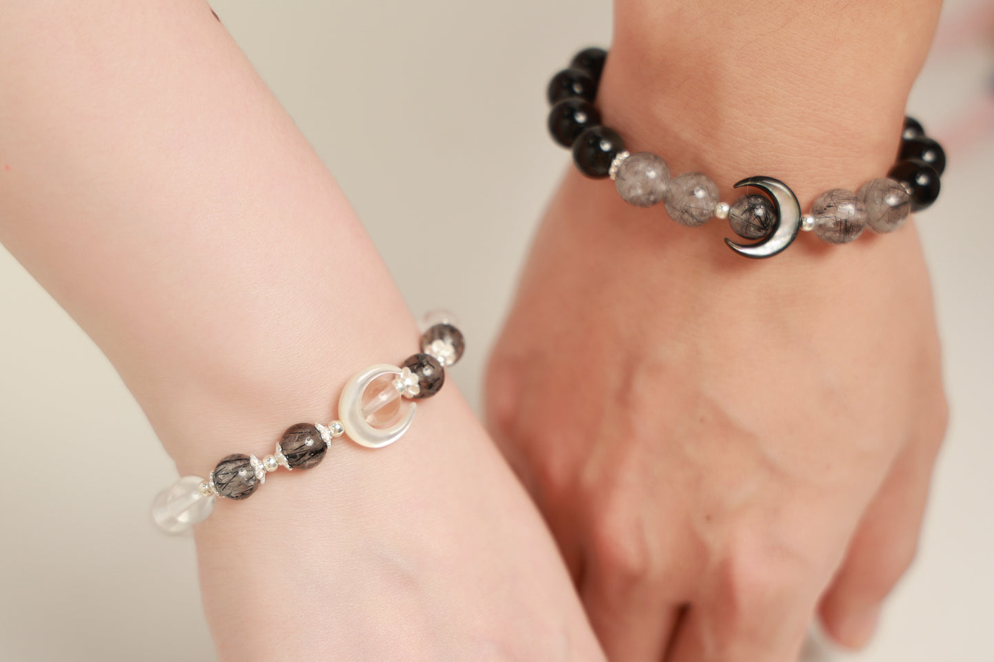 Black & White Moon - Bracelets for Lovers