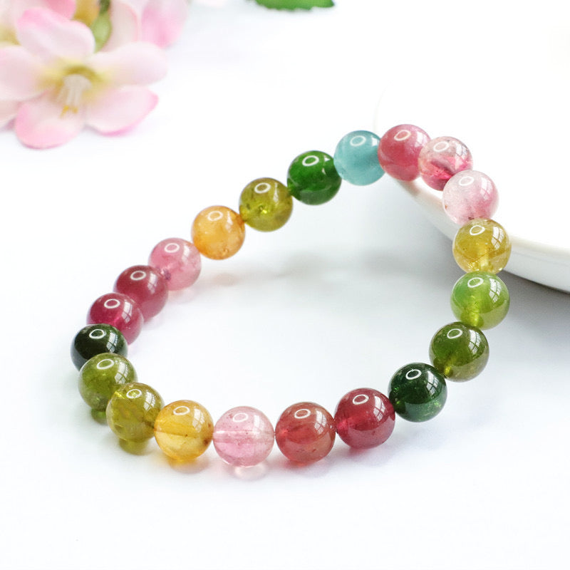 Rainbow  Bracelet - high quality tourmaline