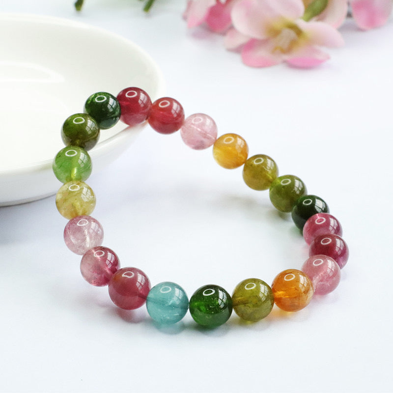 Rainbow  Bracelet - high quality tourmaline