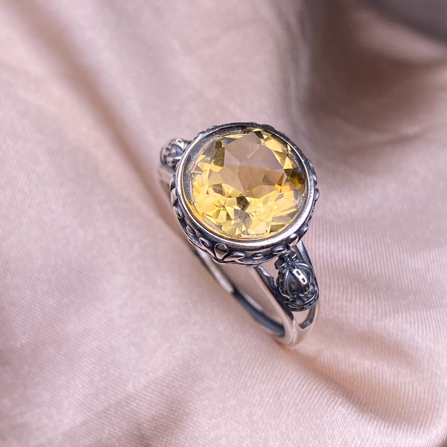 Get Rich - Citrine Vintage Silver Ring