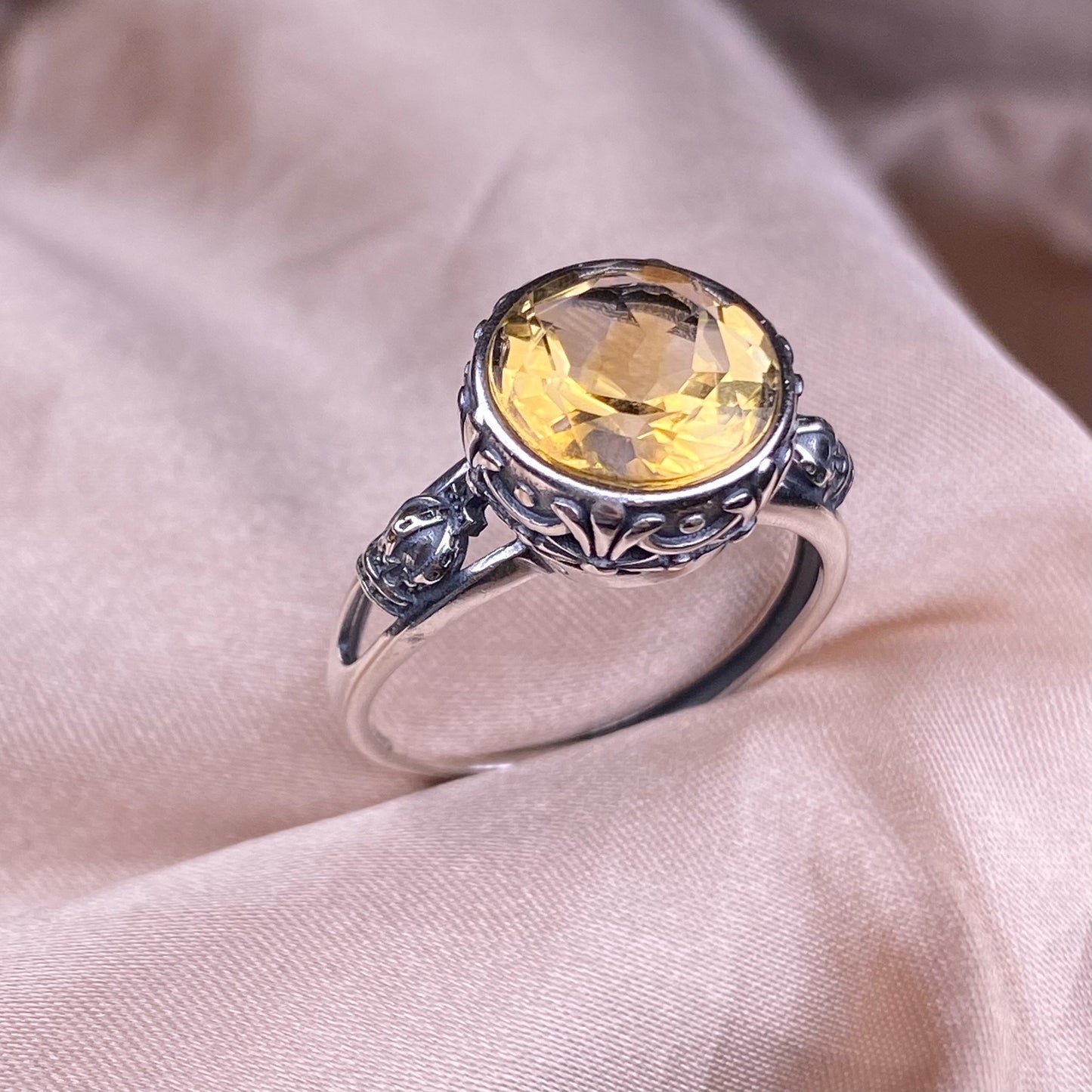 Get Rich - Citrine Vintage Silver Ring