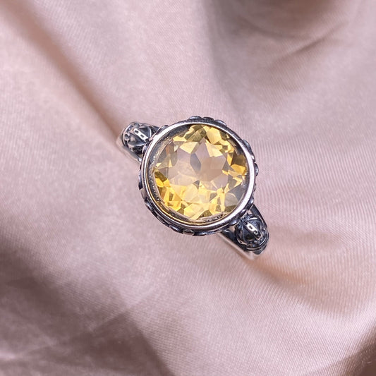 Get Rich - Citrine Vintage Silver Ring