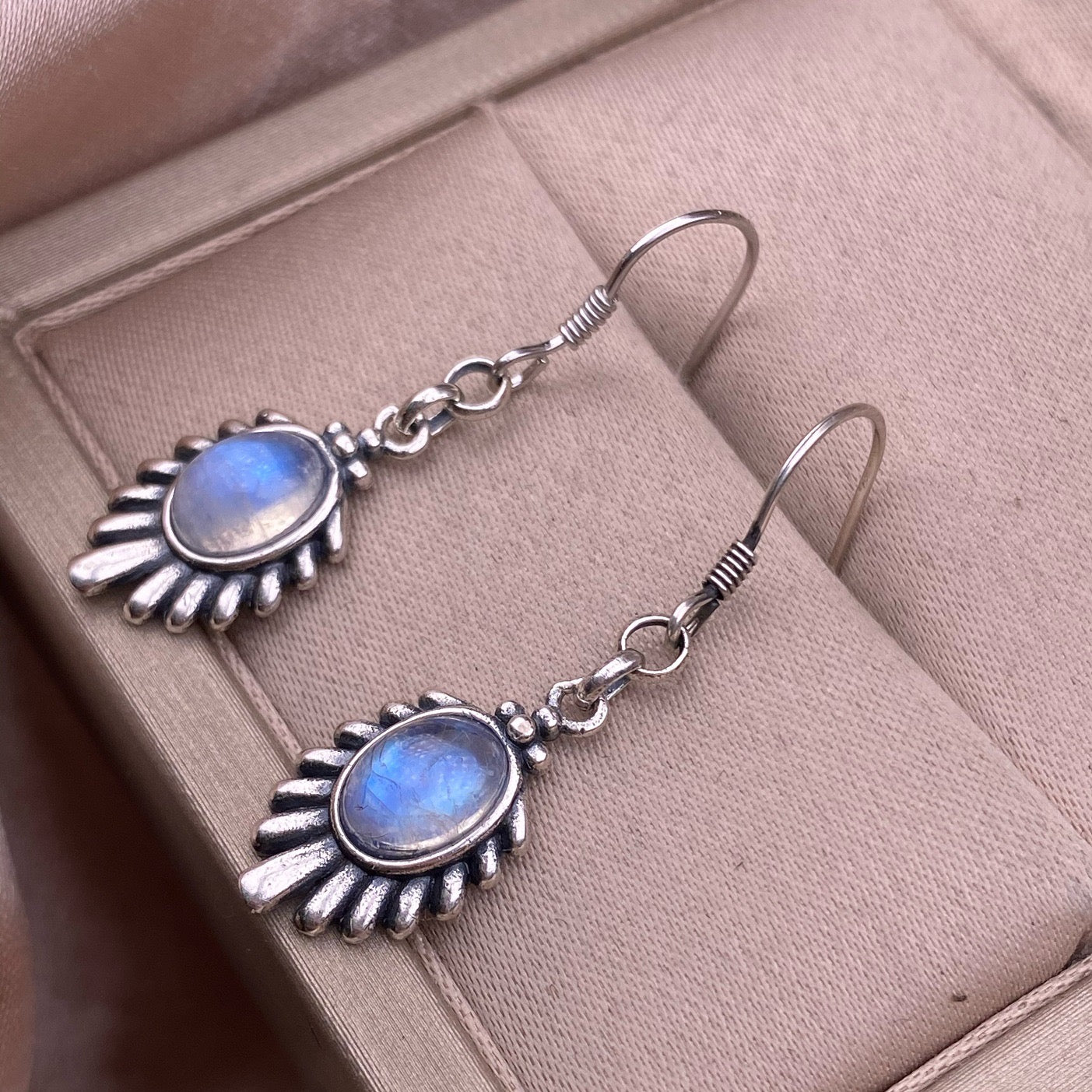 Enhance Social Relationship - Moonstone Silver Earrings