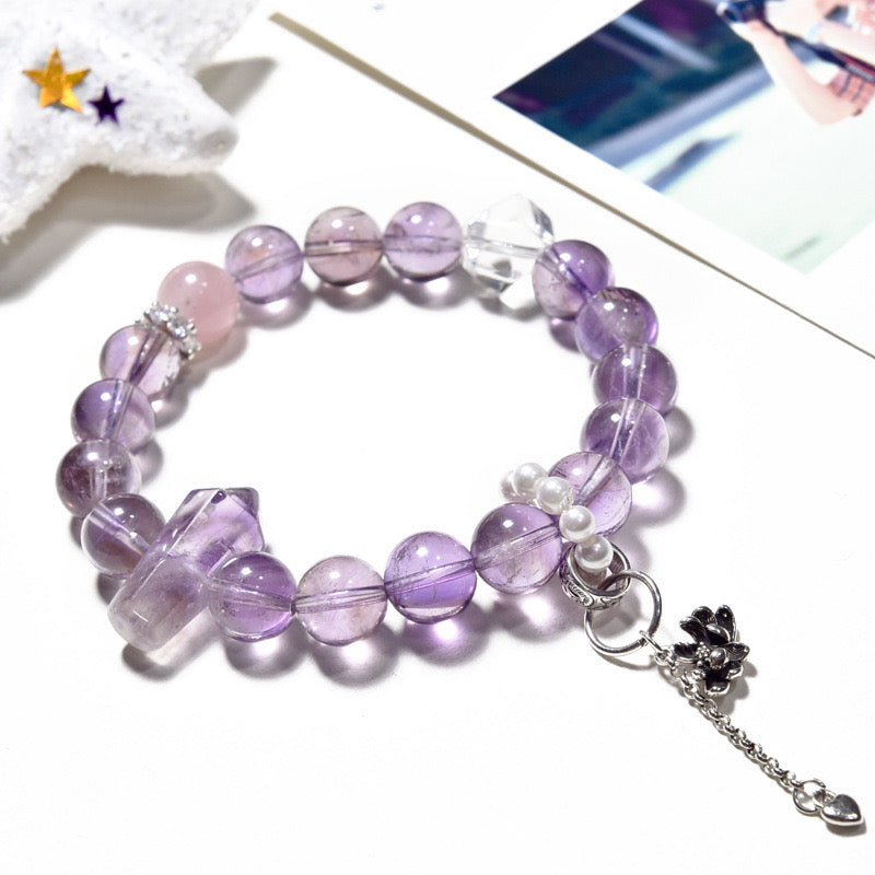 Relax Moment - Purple Asay Crystal Bracelet