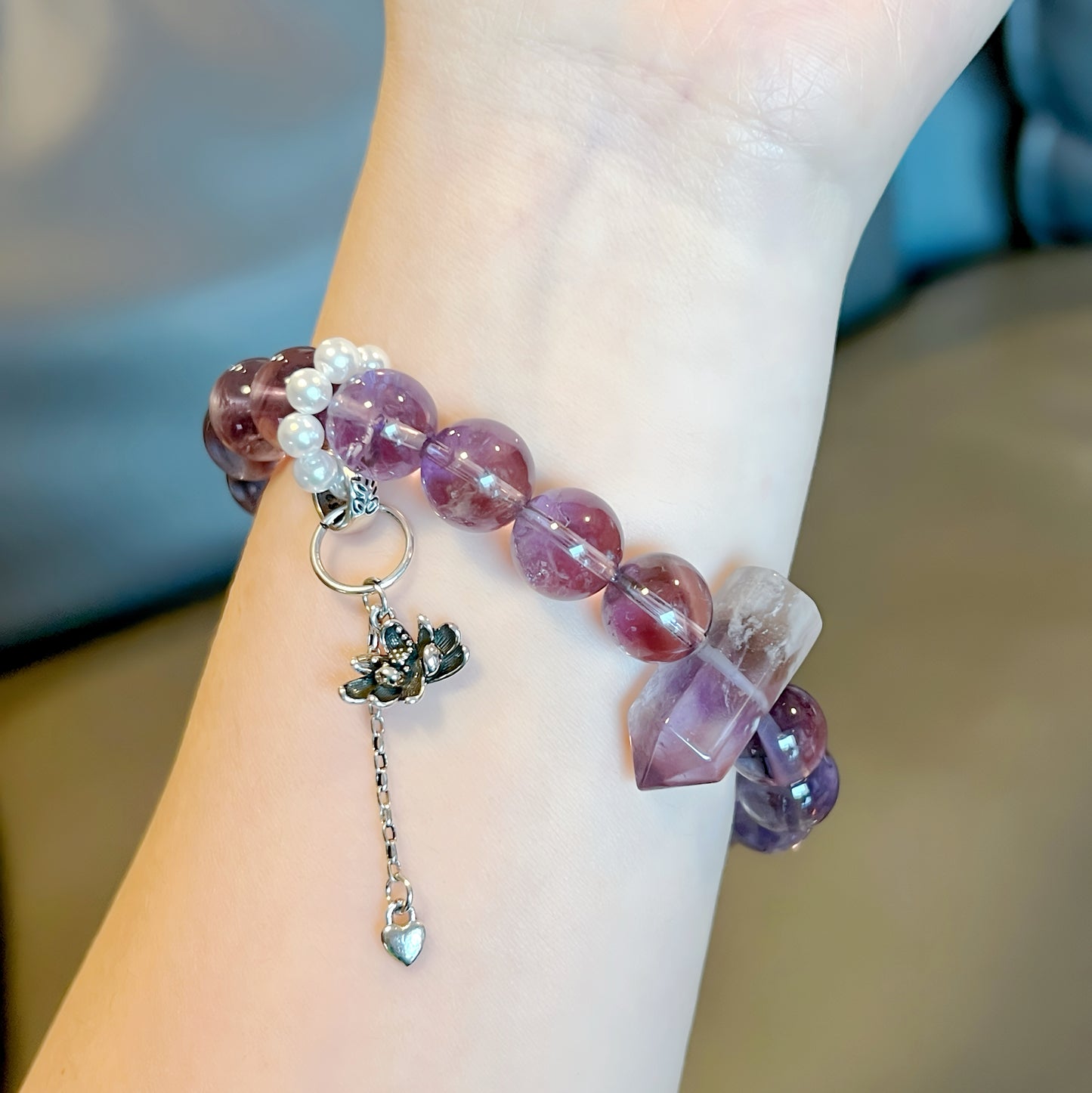 Relax Moment - Purple Asay Crystal Bracelet