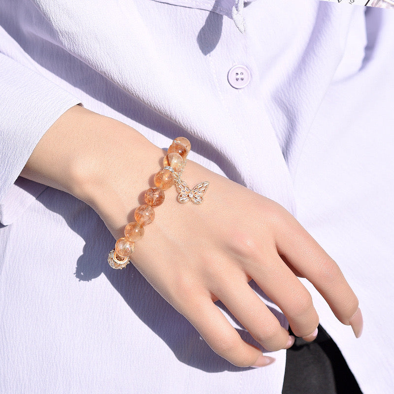 Rich Butterfly - Citrine Bracelet