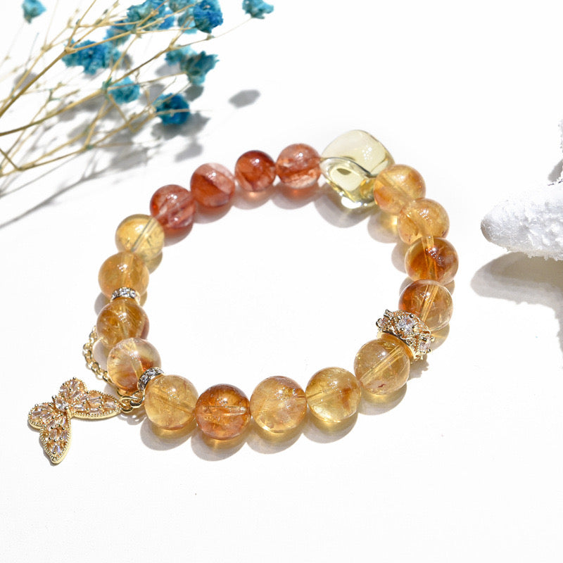 Rich Butterfly - Citrine Bracelet