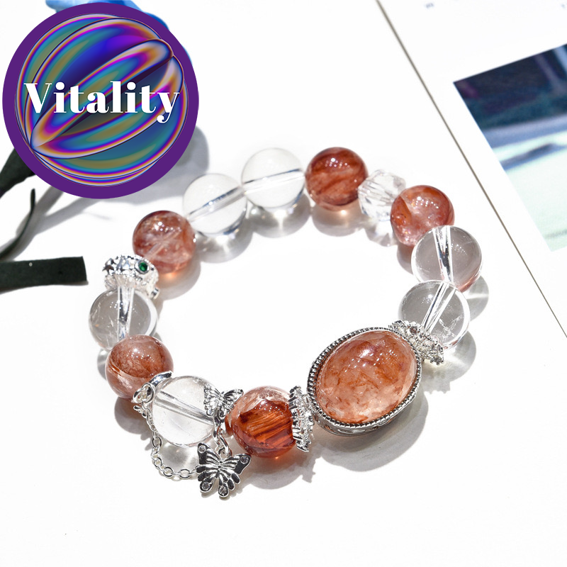 Energetic Butterfly - Red Phantom Quartz Bracelet