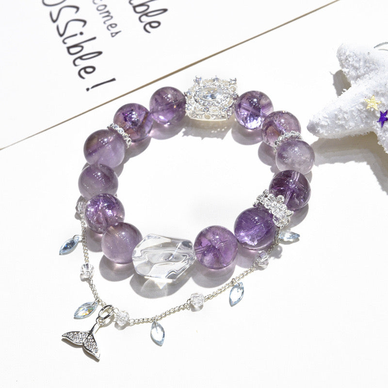 Peace & Love - Mermaid tail Amethyst Bracelet