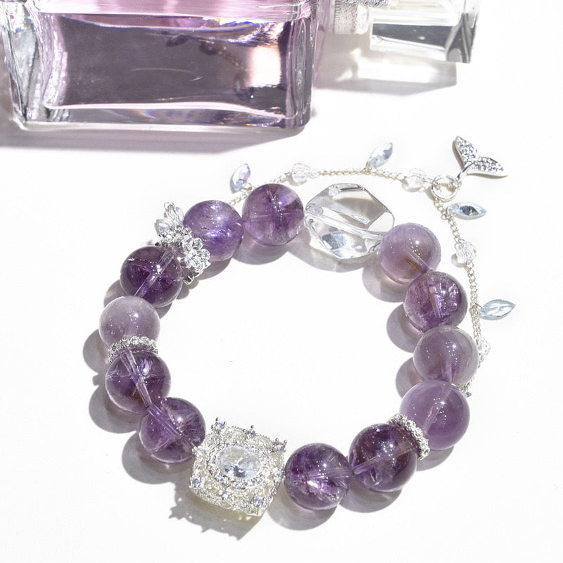 Peace & Love - Mermaid tail Amethyst Bracelet