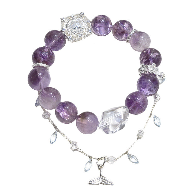 Peace & Love - Mermaid tail Amethyst Bracelet