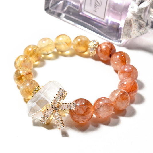 Abundance - Citrine & Red Agate Bracelet